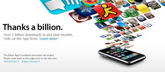 App Store: 1 миллиард загруженных приложений