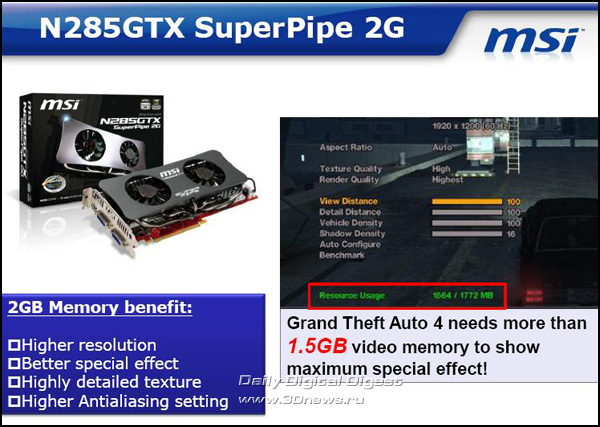 MSI N285GTX SuperPipe 2G