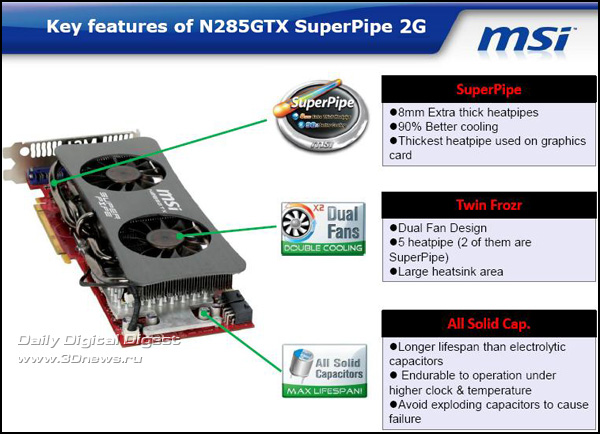 MSI N285GTX SuperPipe 2G