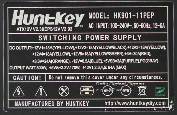 Huntkey 800W Cable Master X7 800