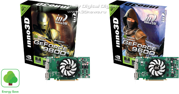 Inno3D GeForce 9 Series E-Save Editions