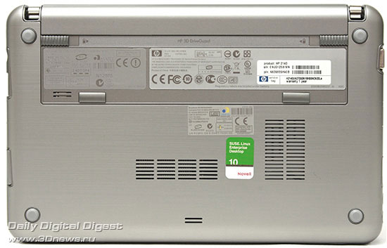 HP mini 2140. Вид снизу