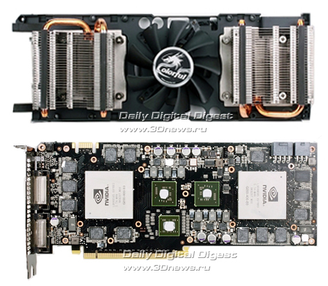 Colorful Single-PCB GeForce GTX 295