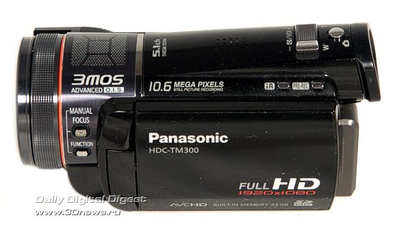 Panasonic HDC-TM300 слева