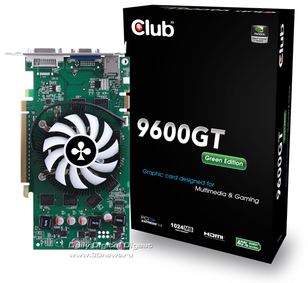 Club 3D 9600GT Green Edition 1024MB