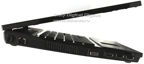 HP ProBook 4710s. Вид слева