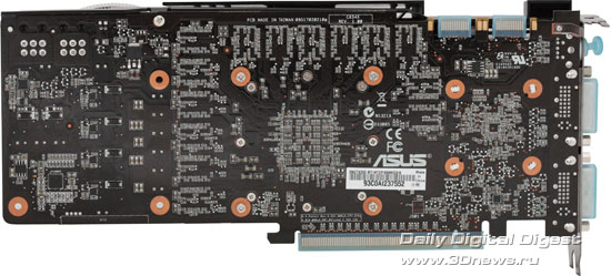 Обратная сторона видеокарты ASUS ENGTX260 Matrix