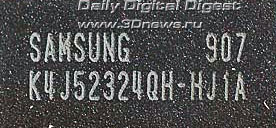 Видеопамять производства Samsung на видеокарте ASUS ENGTX260 Matrix