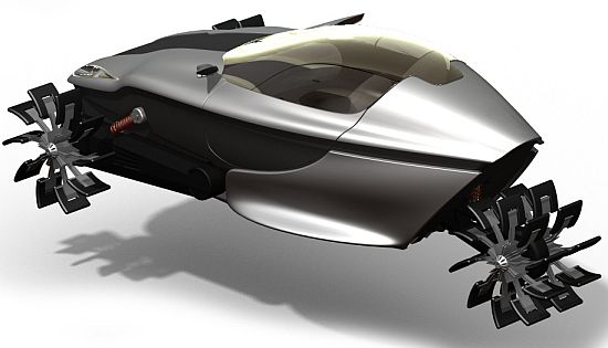 Amphibious Hybrid: автомобиль будущего с колесами-пропеллера
		<!--