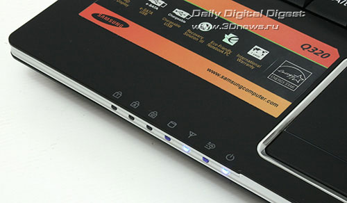 Samsung Q320. Индикаторы состояния и активности