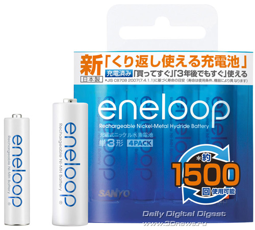 Sanyo eneloop Rechargeable Ni-MH Batteries