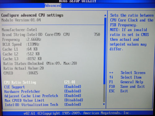 ASUS P7P55D Deluxe CPU 1