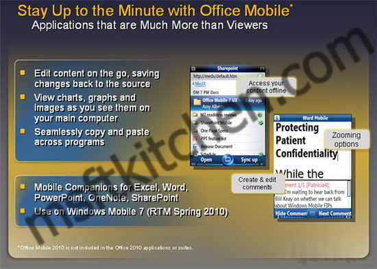 Windows Mobile 7 and Office Mobile 7