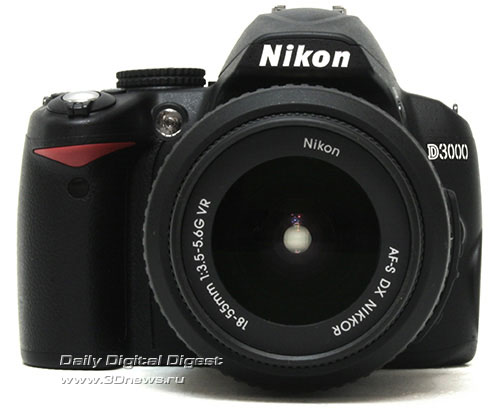 Nikon D3000. Вид спереди