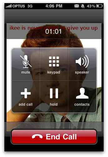 ��� ����� (Rick Astley) �� iPhone - ������ ikee