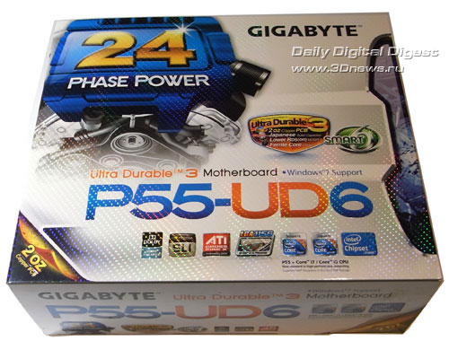 Gigabyte GA-P55-UD6-С упаковка