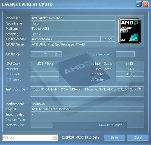MSI Wind12 U210. Информация о процессоре