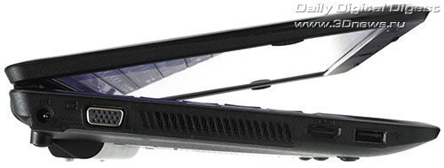 MSI Wind12 U210. Вид слева