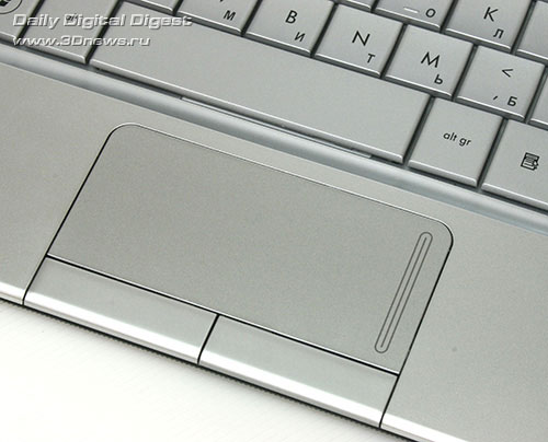 Compaq Mini 311c. Сенсорная панель и индикаторы состояния