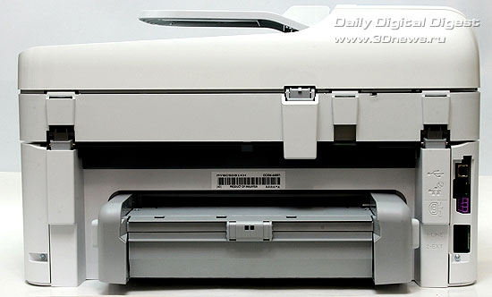 HP Photosmart Premium c309a. Вид сзади. Модуль двусторонней печати установлен