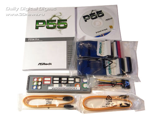 ASRock P55M Pro комплектация 2