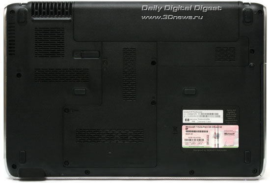 HP Pavilion dv3-2220er. Вид снизу
