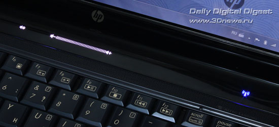 HP Pavilion dv3-2220er. Сенсорные клавиши-пиктограммы