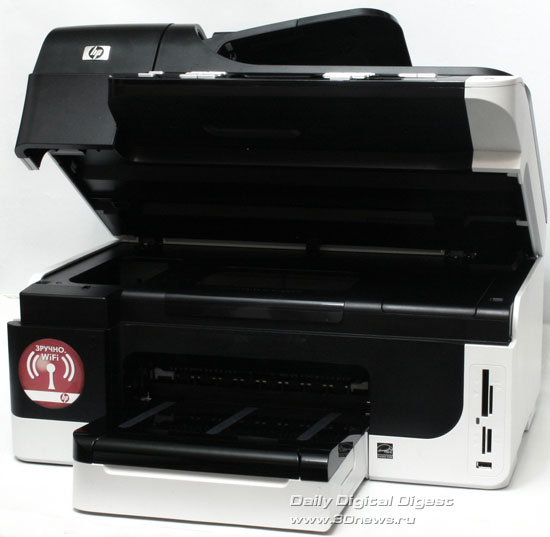 HP Officejet Pro 8500 Wireless (a909g). Вид общий с открытым
модулем сканера