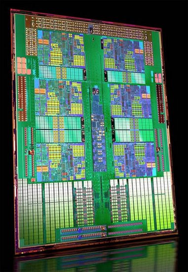 Кристалл шестиядерного процессора AMD, пока только серверного - 
чипы для ПК на подходе