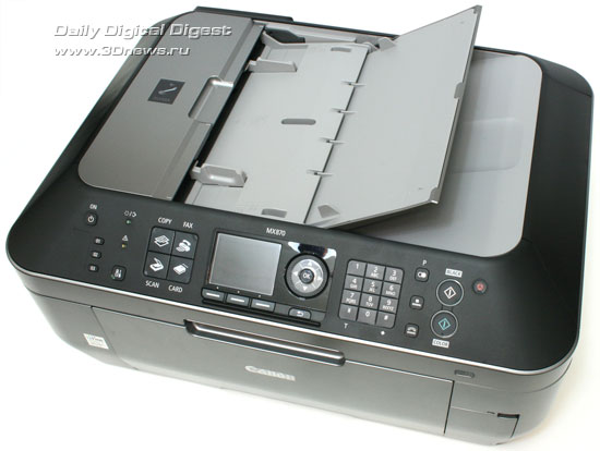 Canon PIXMA MX870.Вид сверху с открытым держателем автоподатчика