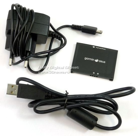 Garmin-Asus nuvifone M20: зарядное устройство, аккумулятор и 
Mini-USB