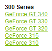GeForce GT 320/330/340