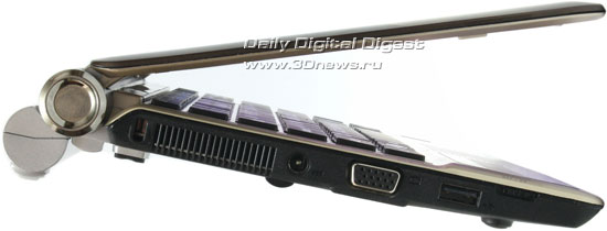 MSI Wind U160. Вид слева