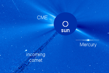 Фото дня: уникальные кадры столкновения кометы с Солнцем