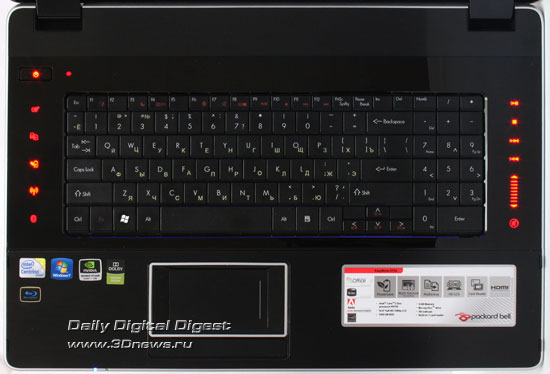 Packard Bell EasyNote DT85. Клавиатура