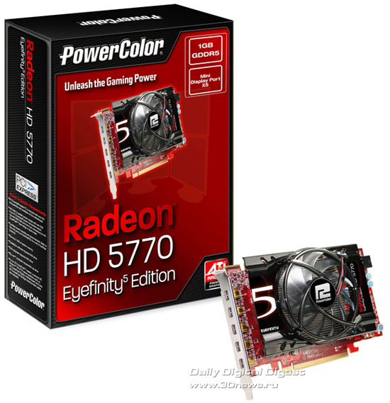PowerColor Radeon HD 5770 Eyefinity 5 Edition 1GB GDDR5