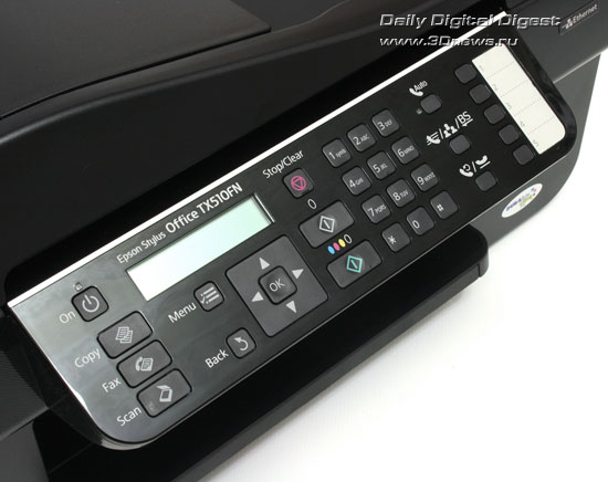 EPSON Stylus Office TX510FN. Панель управления
