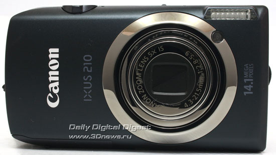 Canon IXUS 210. Вид спереди