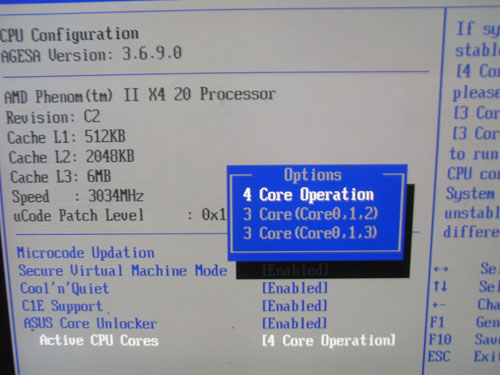 ASUS M4A89GTD PRO/USB3 BIOS CoreUnlocker