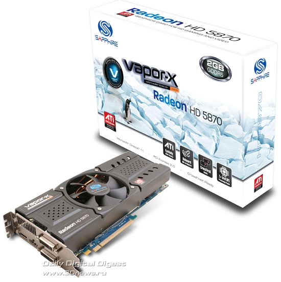 Sapphire Radeon HD 5870 Vapor-X 2GB GDDR5