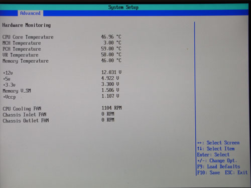 Intel DH55TC мониторинг 1