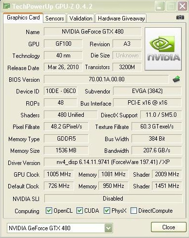 GeForce GTX 480