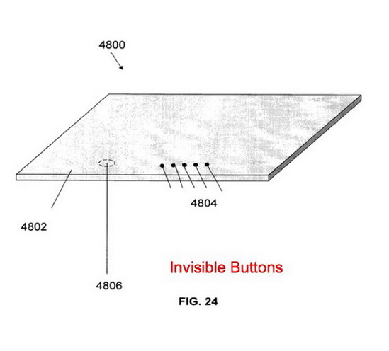 Invisible buttons patent