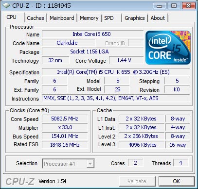 Core i5-655K на воздухе покорил 5082 МГц 1