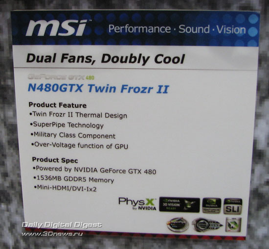 MSI N480GTX Twin Frozr II