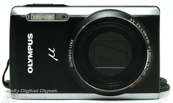 Olympus mju 9010. Вид спереди.