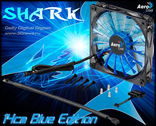 Aerocool 14cm SHARK Blue Edition Fan