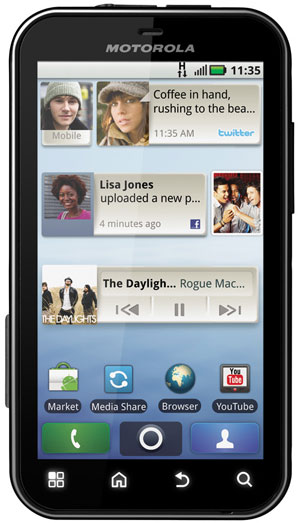 Motorola DEFY 1 Android смартфон Motorola DEFY с пыле/влагозащитой по IP67.