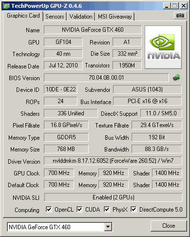 ��������-����: ������������������ ��������� ForceWare 260.52