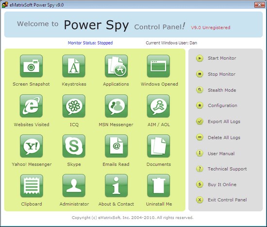 Power Spy 2011 10.7: домашний шпион Pcspyshot